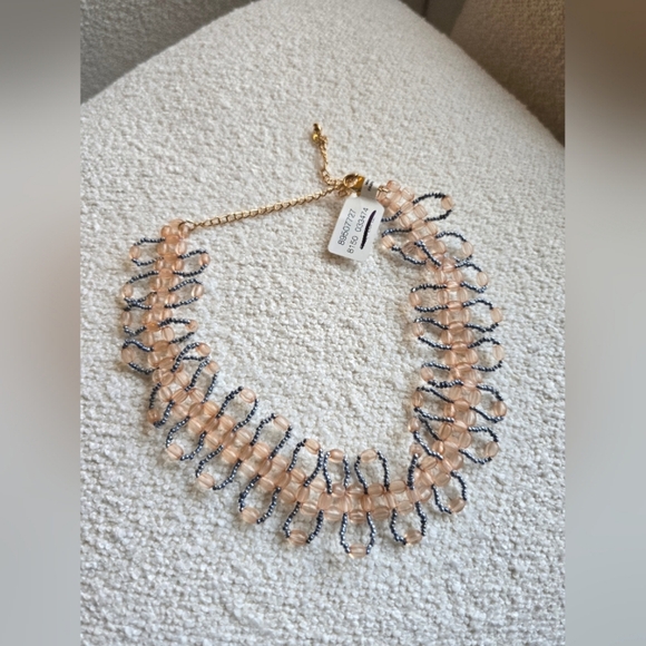 Free People, Fleurie Choker Necklace, Blue/Peach - NEW!! - Picture 4 of 6